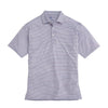 Heathered Birdie Stripe Performance Polo MINERAL RED