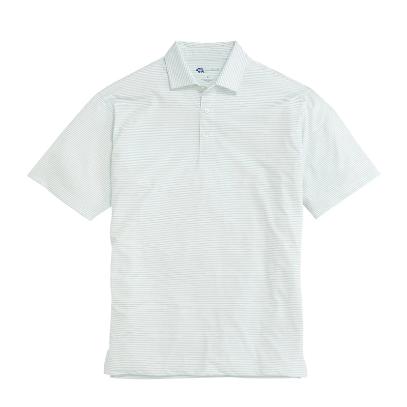Heathered Birdie Stripe Performance Polo FROSTY GREEN