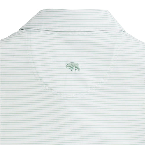 Heathered Birdie Stripe Performance Polo FROSTY GREEN