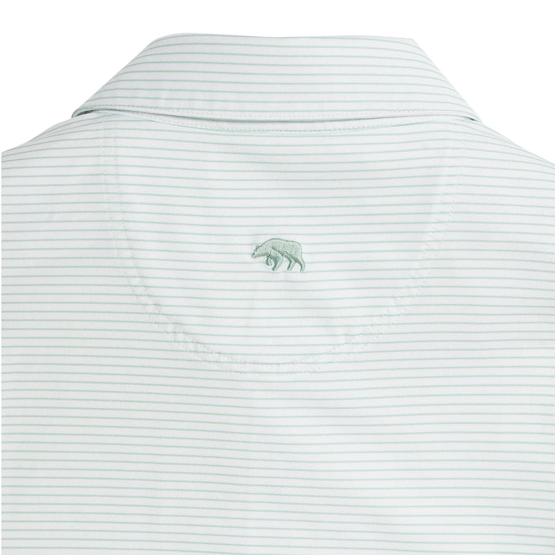 Heathered Birdie Stripe Performance Polo FROSTY GREEN