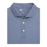 Trophy Stripe Performance Pique Polo BLUE INDIGO
