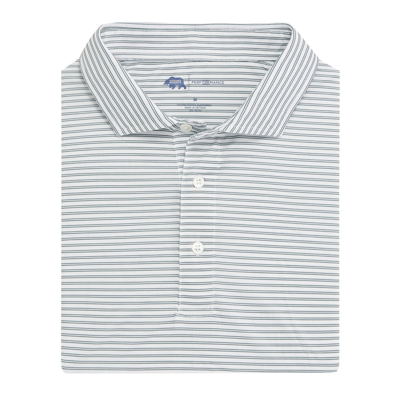 Pairing Stripe Performance Pique Polo DARK FOREST