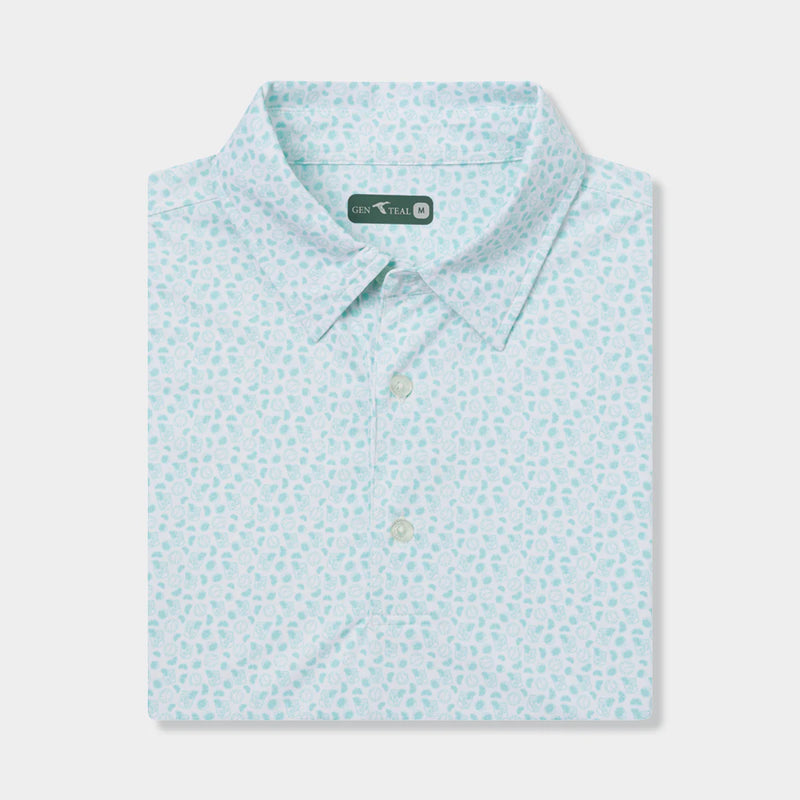 Mint Happy Hour brrro Printed Polo