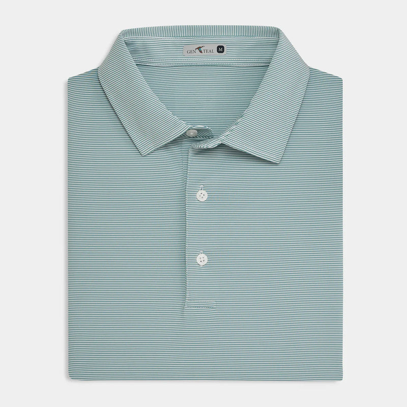 Club Pinstripe Performance Polo Trellis