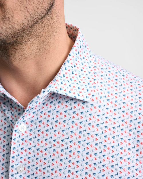 Flies Printed Performance Polo