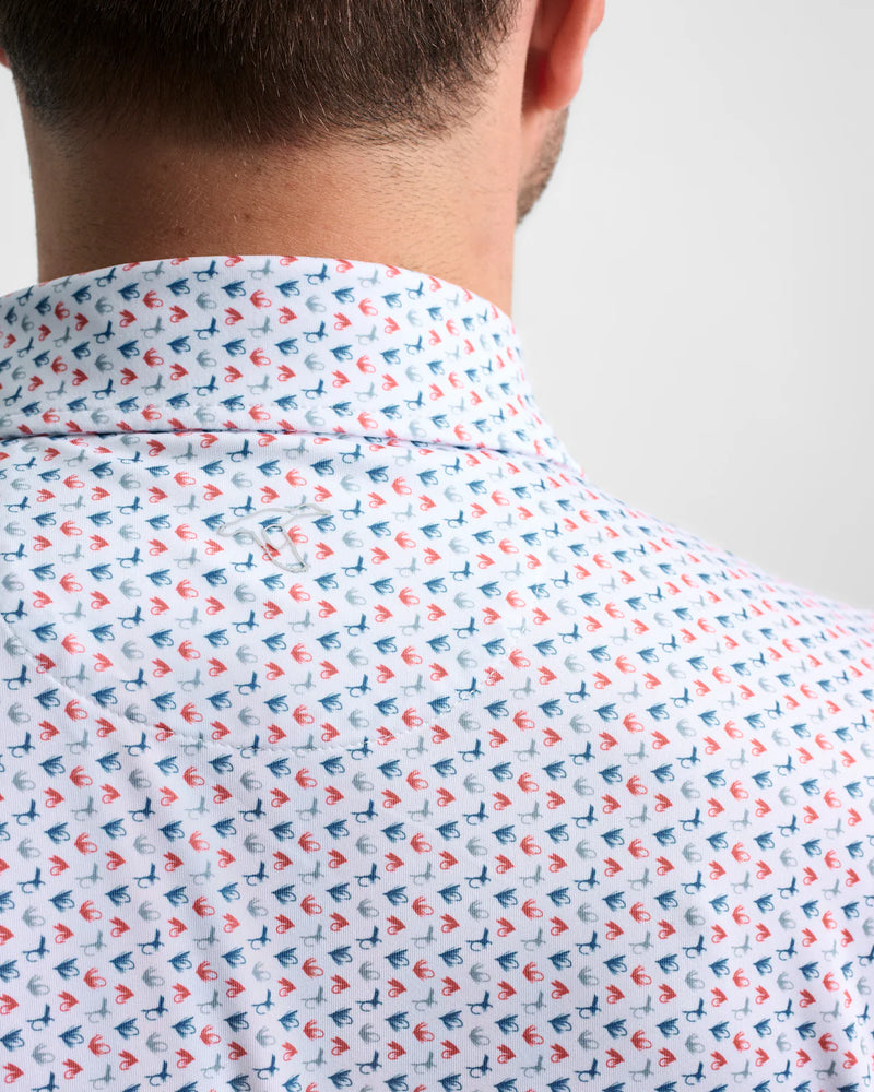 Flies Printed Performance Polo