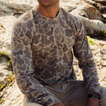 Surfside Waffle Knit Khaki Mallard Camo