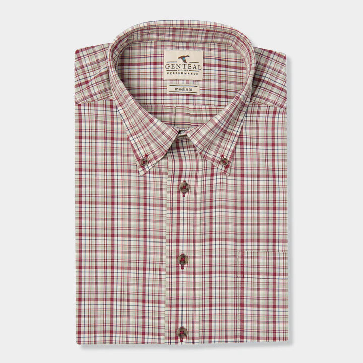 Genteal Burlington Performance Sport Shirt: Oxblood Genteal Burlington Performance Sport Shirt: Oxblood