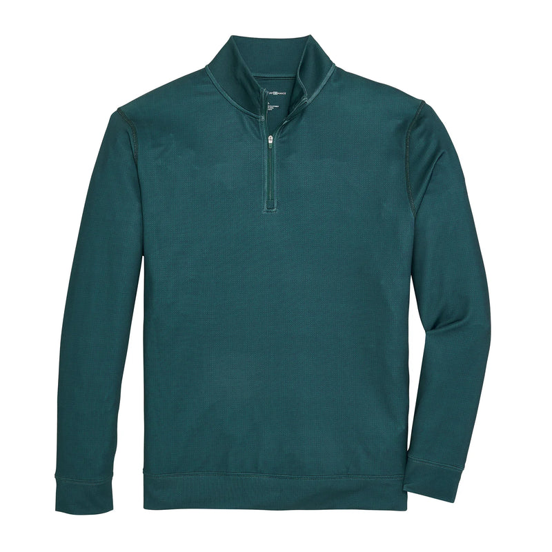 Cay Printed Performance 1/4 Zip - Mallard Green