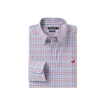 Odessa Performance Dress Shirt Navy and Red