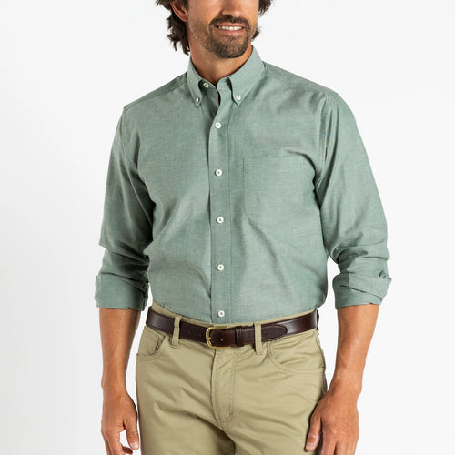 Cotton Oxford Sport Shirt CILANTRO