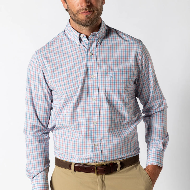 Performance Poplin Sport Shirt Sunwashed Red