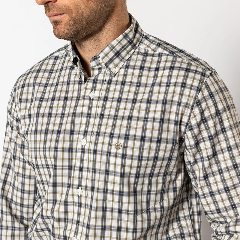 Performance Poplin Sport Shirt Joplin Plaid Navy