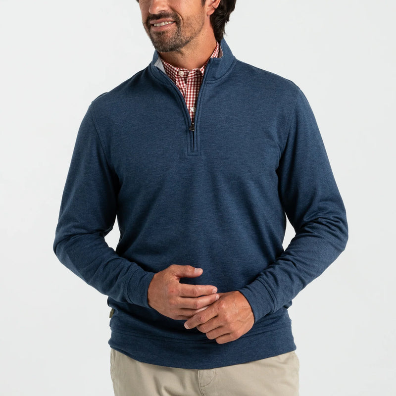 Dunmore 1/4 Zip Pullover  Royal Navy Heather