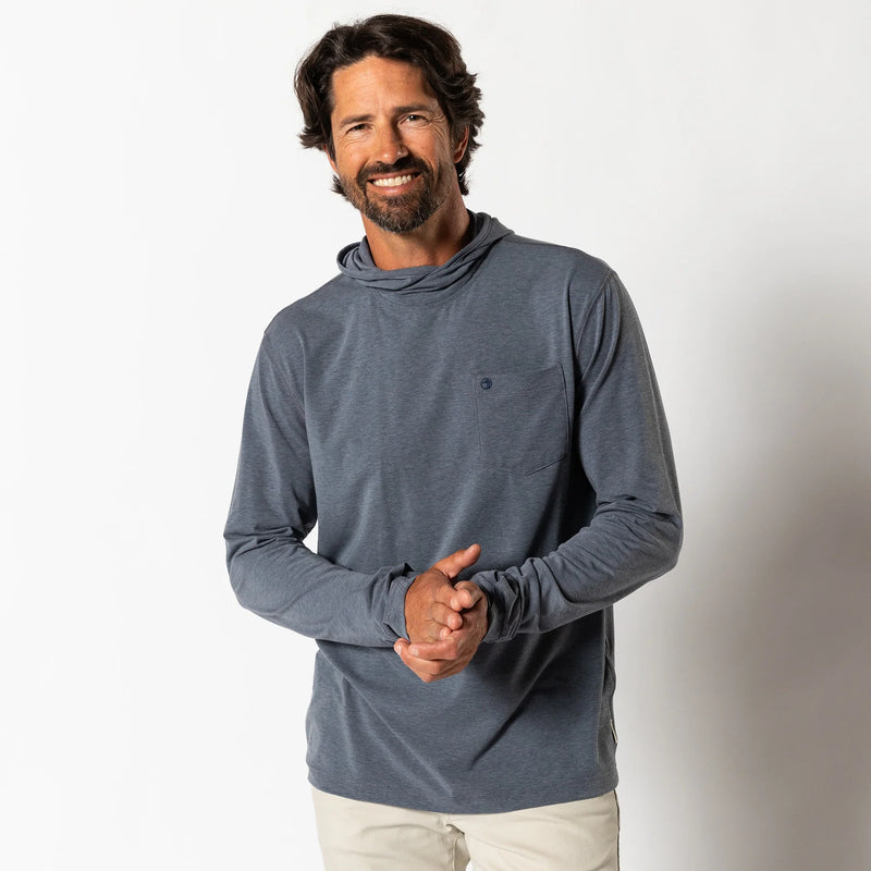 Windward Performance Hooded T-Shirt Ocean Grey Heather