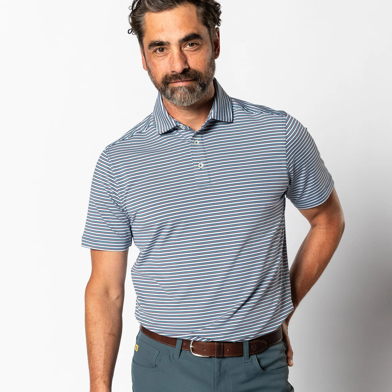 Long Drive Performance Polo Teal Blue