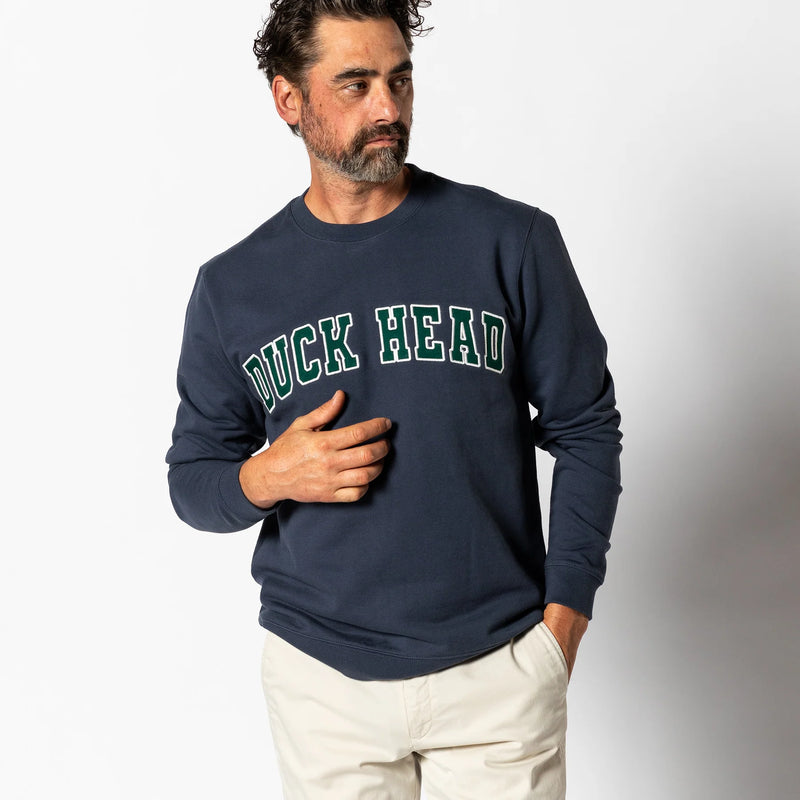 Applique Crewneck Sweatshirt Navy