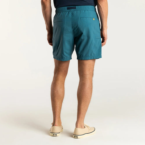 7" On The Fly Performance Short Aegean Blue