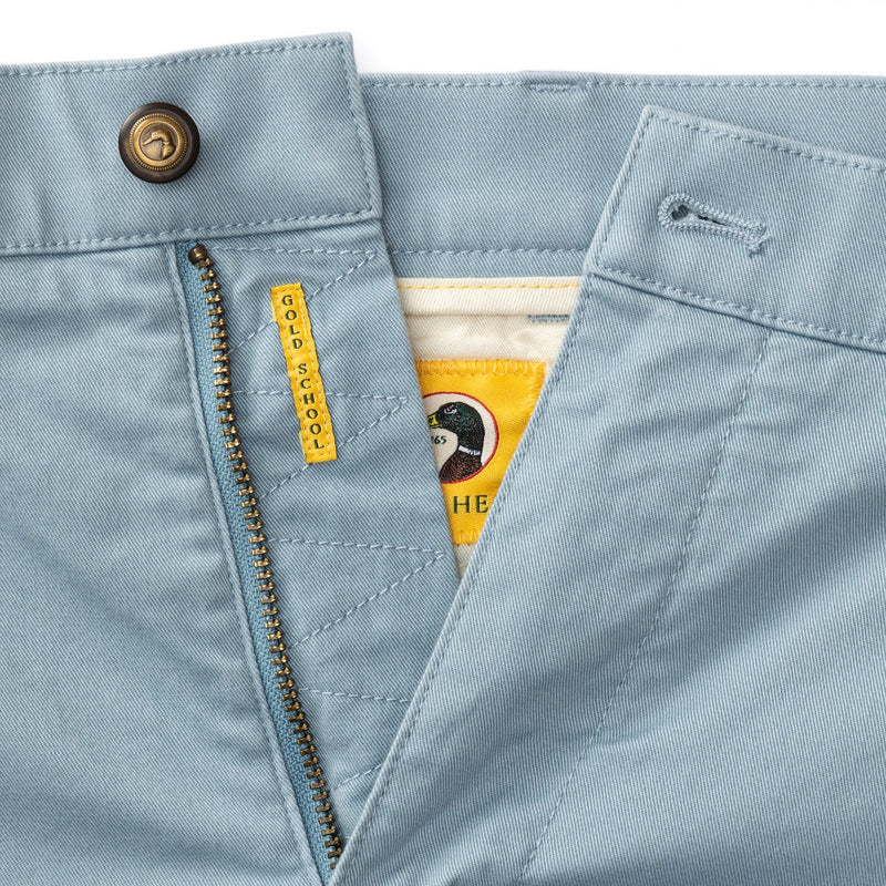 7" Gold School Chino Short River Blue