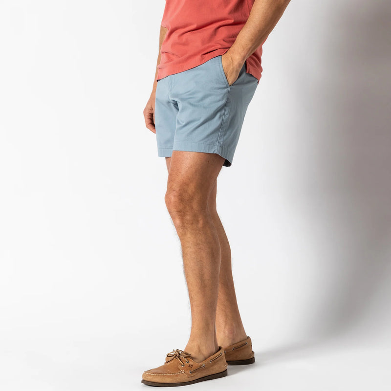 7" Gold School Chino Short River Blue