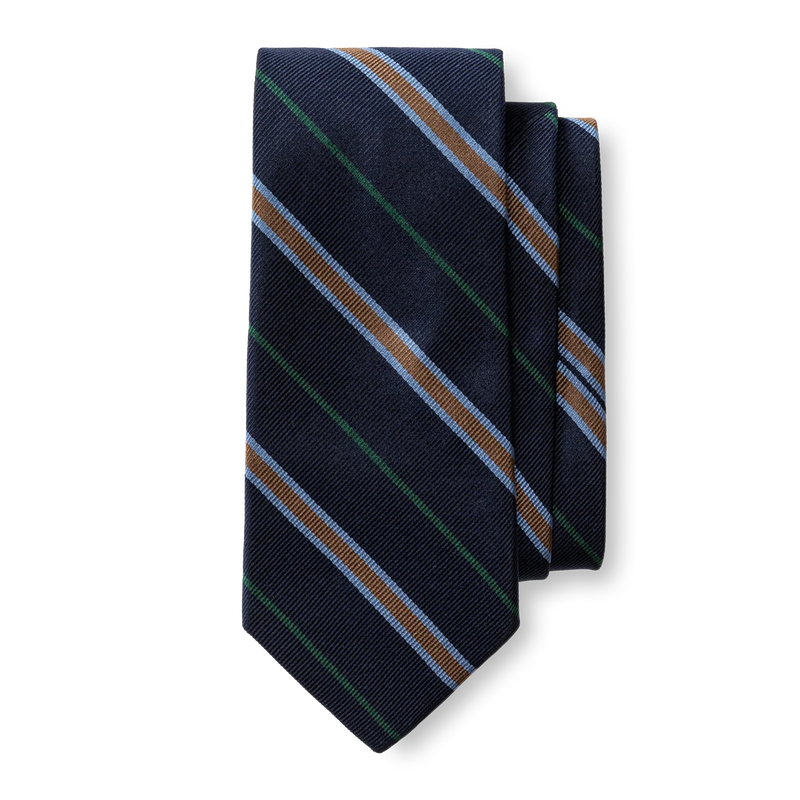 Silk Navy Stripe Tie