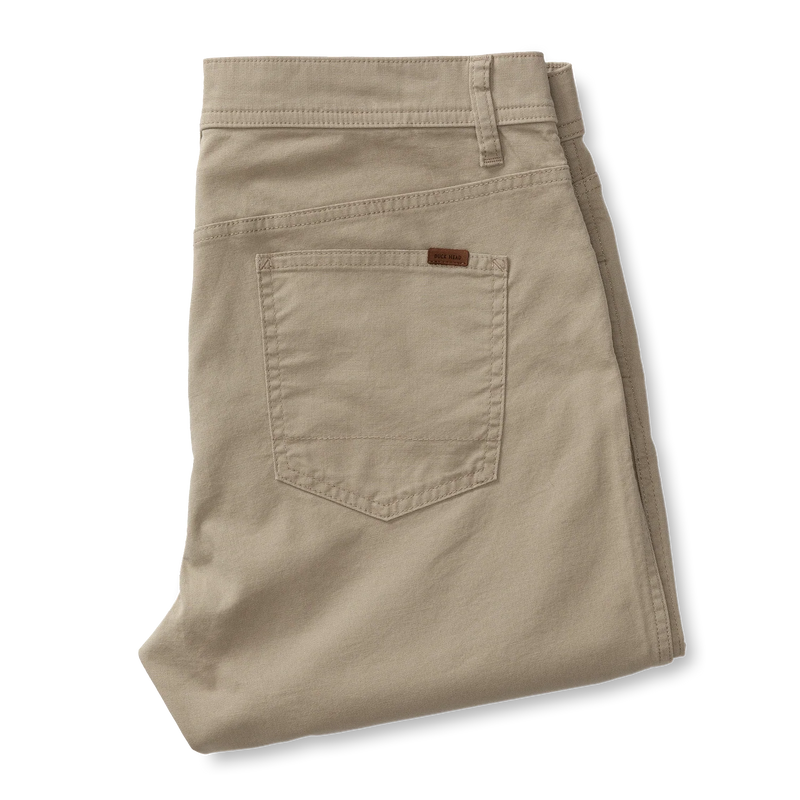 Classic Fit Pinpoint Canvas Five-Pocket Khaki