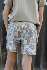 Youth Shorts - Driftwood Camo - Grey Pocket