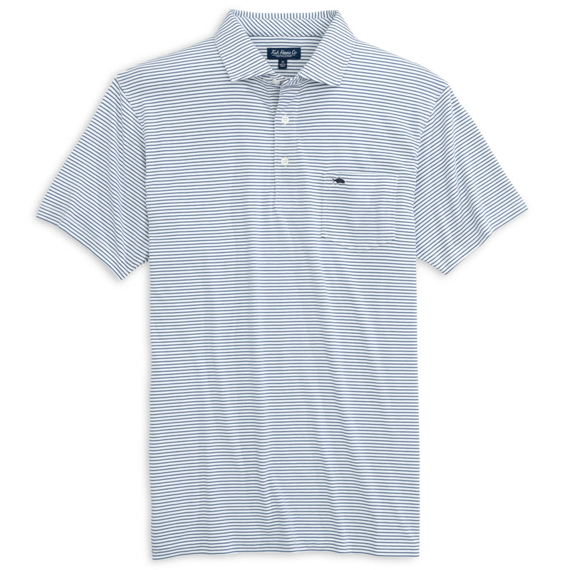 PAMLICO STRIPE POLO MIDNIGHT