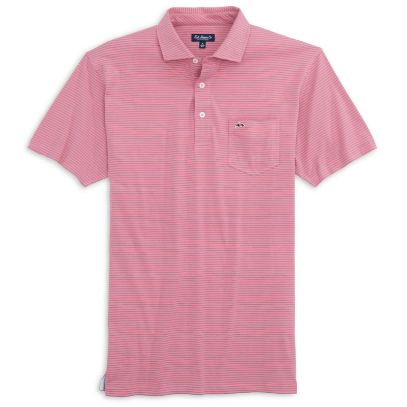 SHELLBINE STRIPE POLO SALMON