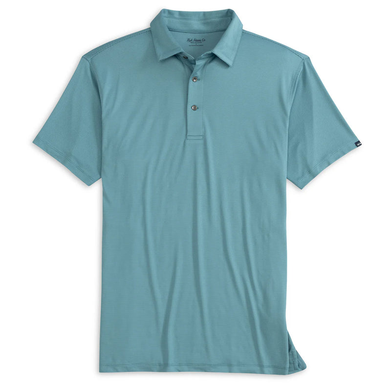 Runnel Stripe Performance Polo Ranger Blue