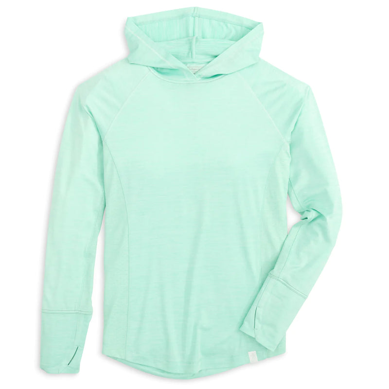 WOMEN'S BODEN STREAK HEATHER HOODIE SPRING MINT