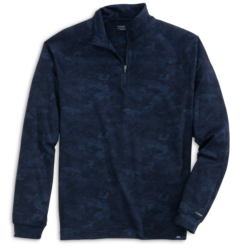 ROAN CAMO 1/4 ZIP NAVY