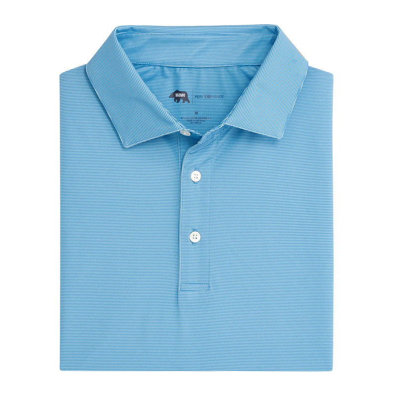 Hairline Stripe Performance Polo - Riviera