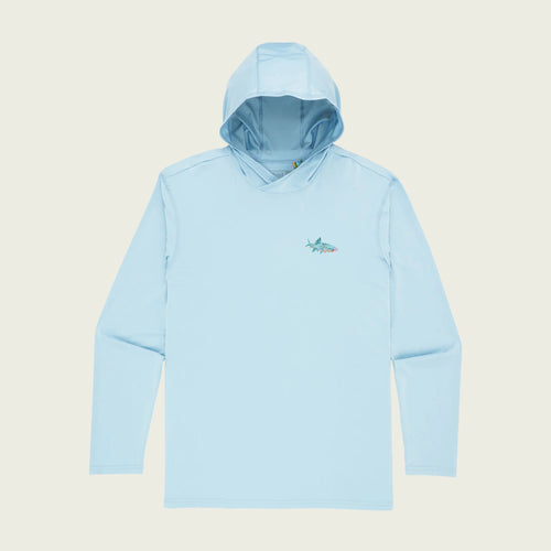 Floral Performance Hoodie LIGHT BLUE