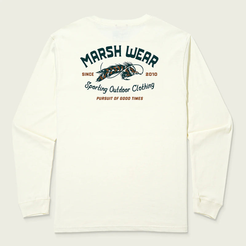 Feathers Vintage White LS Tee