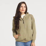 Angie Active Half Zip Hoodie Olive Green