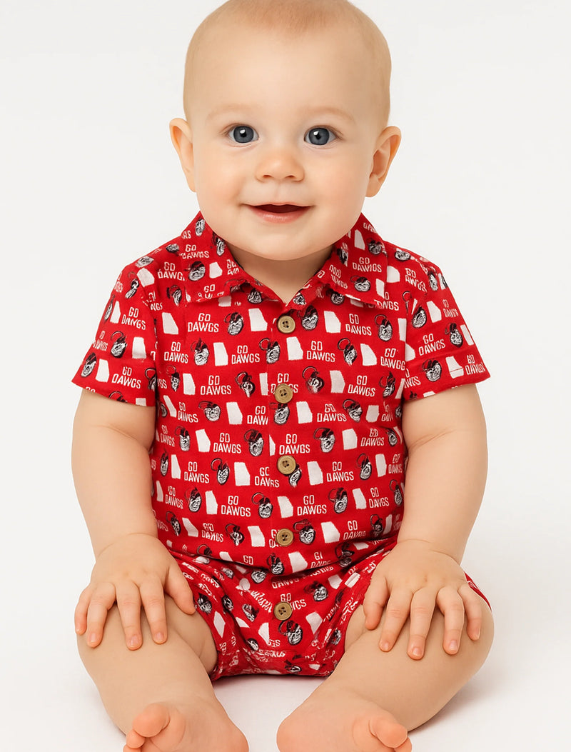 The Unisex Twill Button-Up Onesie | Georgia