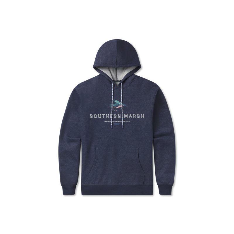 Hecho Heather Hoodie - Fly Outlines