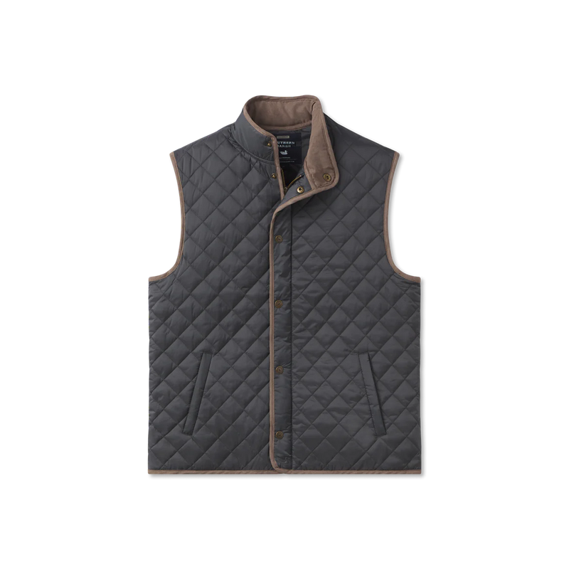 Huntington Quilted Vest Slate Gray