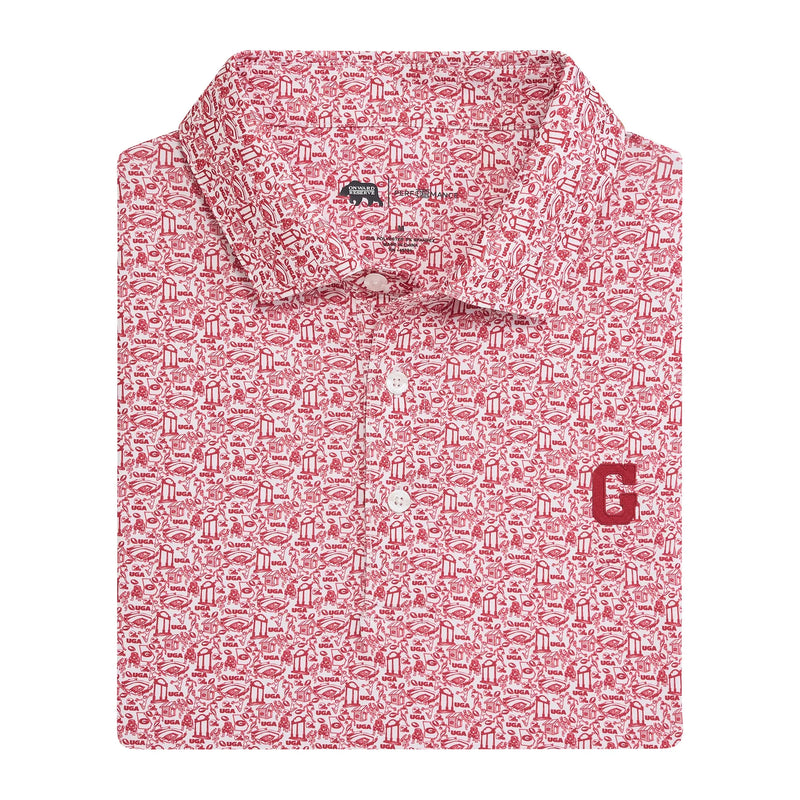 Georgia Icons Printed Performance Polo - White