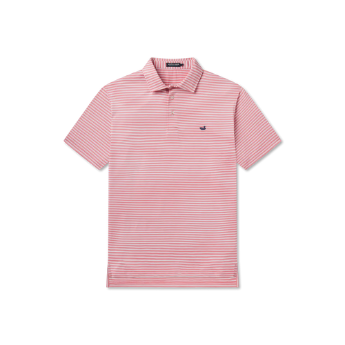 Bermuda Performance Polo - Domingo Stripe Rhubarb