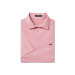 Bermuda Performance Polo - Domingo Stripe Rhubarb