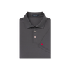 Varsity Performance Polo BLACK WITH RED