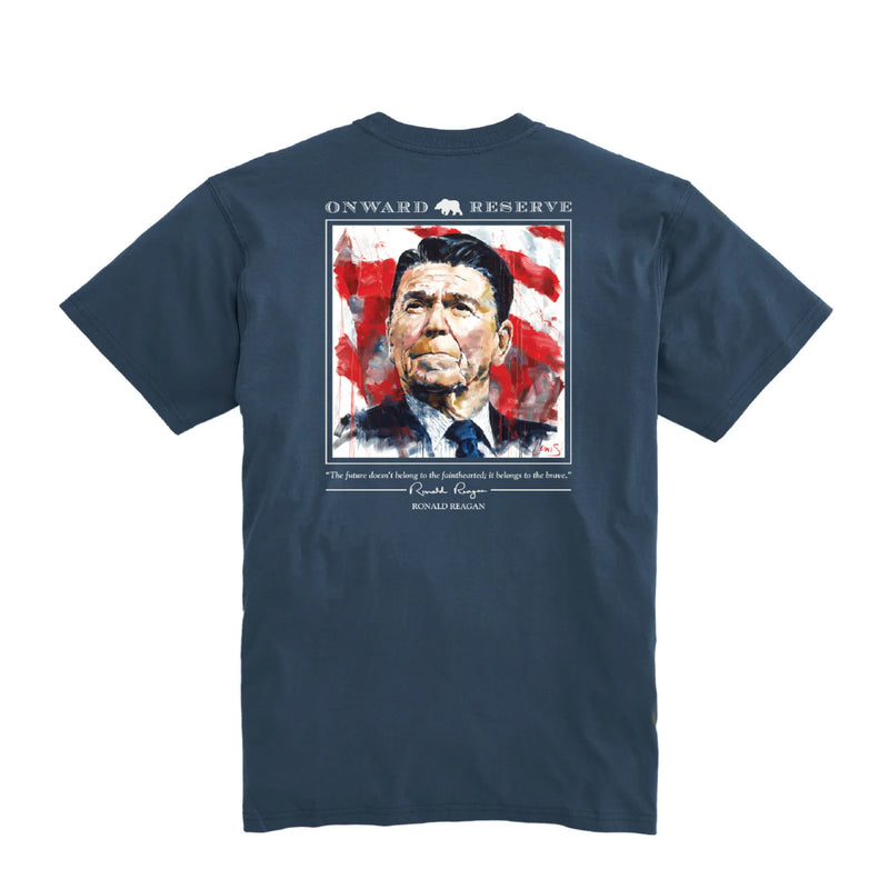 Lewis Ronald Reagan Tee - Dark Denim