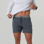 Athletic Short 5.5in - Grizzly Grey - Classic Deer Camo Liner