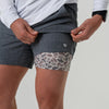 Athletic Short 7in - Grizzly Grey - Classic Deer Camo Liner