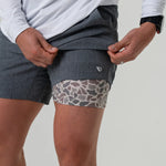Athletic Short 7in - Grizzly Grey - Classic Deer Camo Liner