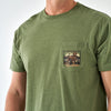 Adult SS Tee - Duck Dog Stamp - Heather Olive