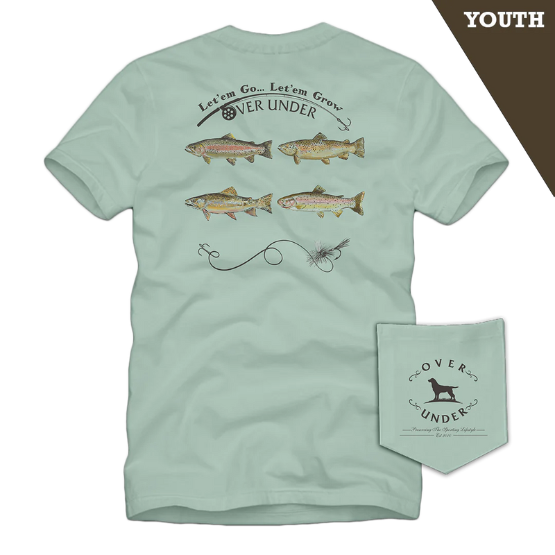 S/S YOUTH TROUT SLAM T-SHIRT GREEN TEA