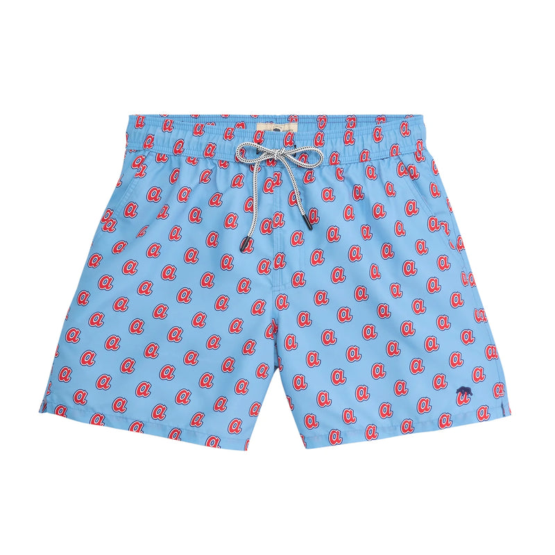 Atlanta Braves Cooperstown Swim Trunk - Sky